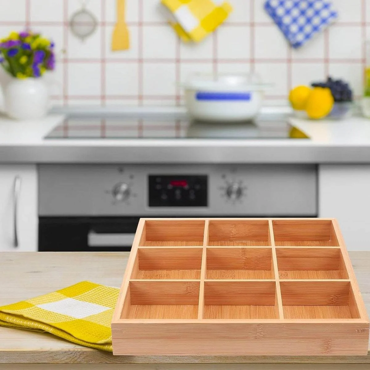 Universal Wooden Organiser (9 Compartment) image 6