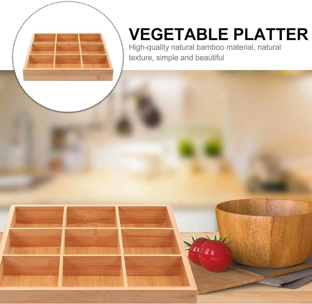 Universal Wooden Organiser (9 Compartment) image 7