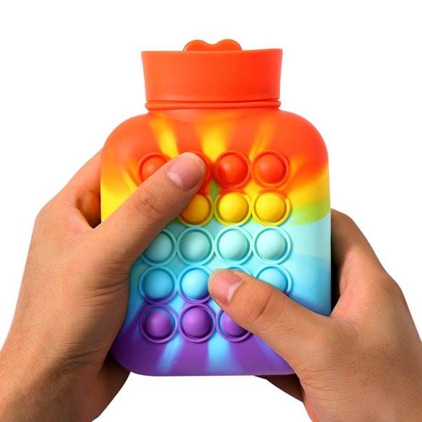 Hot And Cold Compress Water Bottle Pop-It Bag  (500ml)(Rainbow) image 2