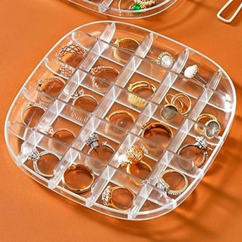 Transparent Jewellery Tray Organiser (2 Layers) image 3